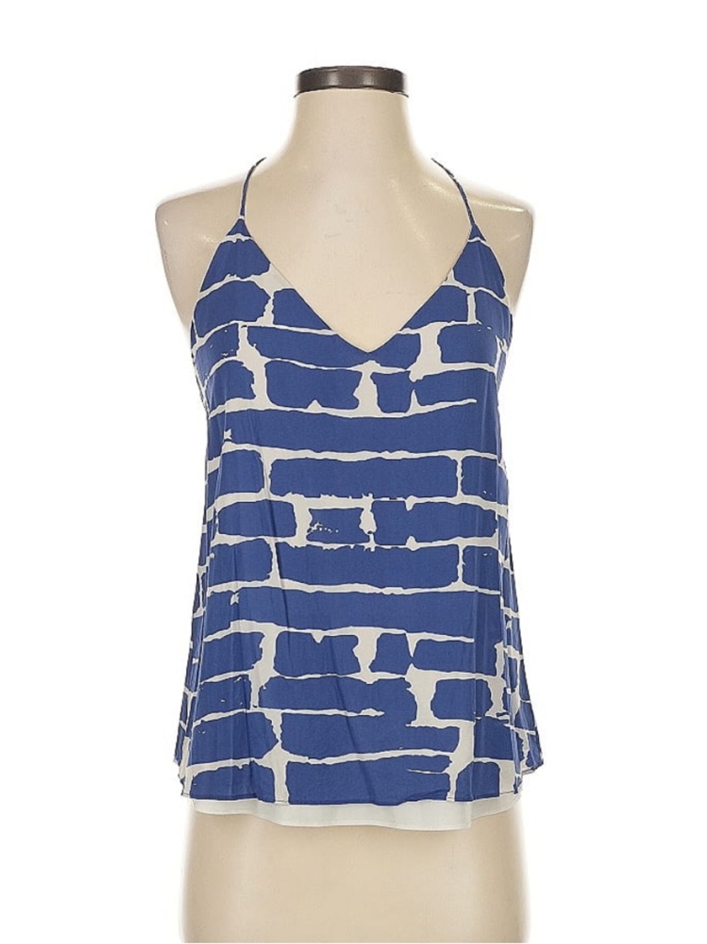 Alice + Olivia Printed V-Neck Spaghetti Strap Camisole, Small